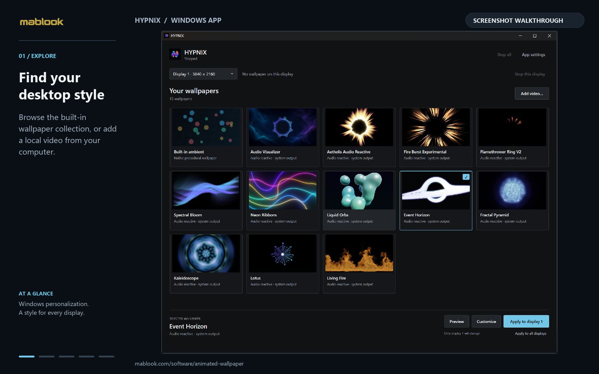 HYPNIX screenshot walkthrough preview